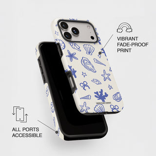 Coastal Shells Doodle Phone Case
