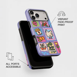 Picnic Stamps Chicken Phone Case