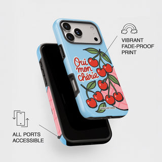 Oui Mon Cherie Blue Phone Case