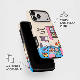 Un Croissant Sil Vois Plait' Cow Phone Case
