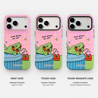 Omg B*tch No Way Frog Phone Case