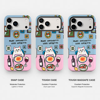 Spaghetti Upsetti Blue Cat Phone Case