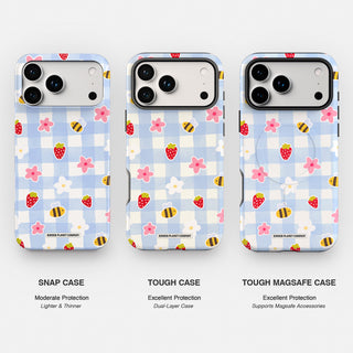 Minimal Summer Vibes Gingham Phone Case