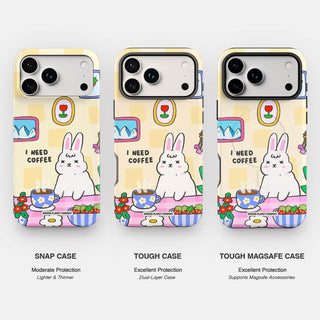 I Need Coffee Bunny Phone Case