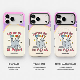 Weird in Peace Cat Phone Case