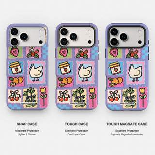 Picnic Stamps Chicken Phone Case