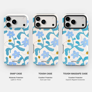 Abstract Blue Flowers Phone Case