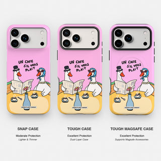 Un Cafe Sil Vous Plait Goose Pink Phone Case