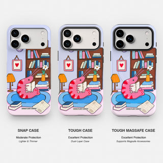 Cosy Book Nook Shrimp Phone Case