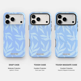 Blue Leaves Abstract Phone Case