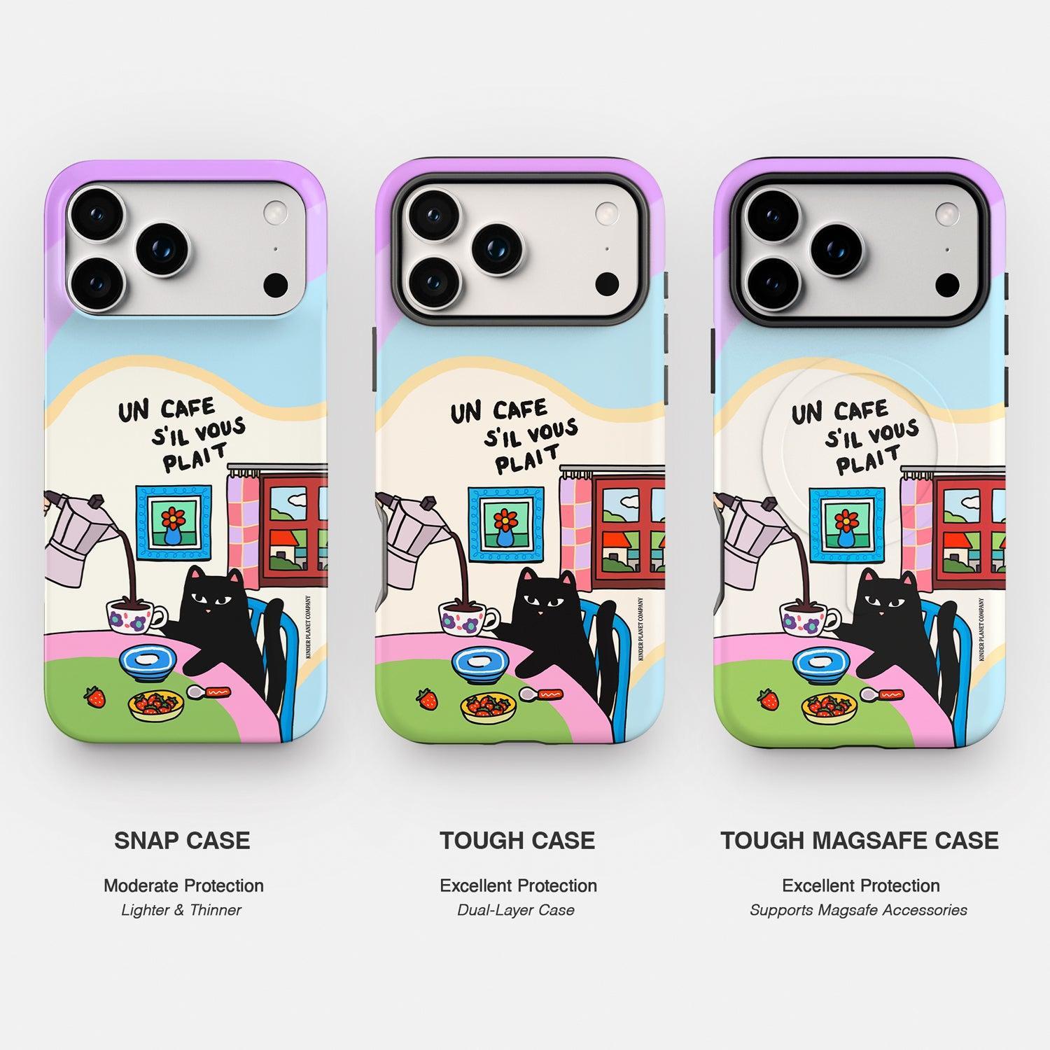 Un Cafe S'il Vous Plait Coffee Cat Wavy Phone Case – Kinder Planet Company Un Cafe S'il Vous Plait Coffee Cat Wavy Phone Case – Kinder Planet Company