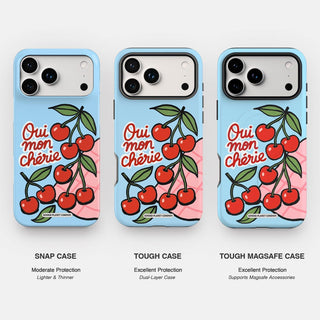 Oui Mon Cherie Blue Phone Case