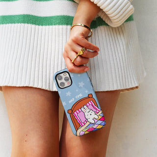 Nap Time Light Blue Bunny Phone Case