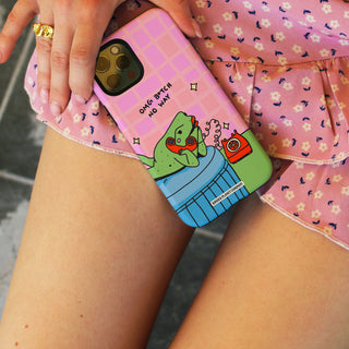 Omg B*tch No Way Frog Phone Case
