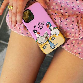 Un Cafe Sil Vous Plait Goose Pink Phone Case