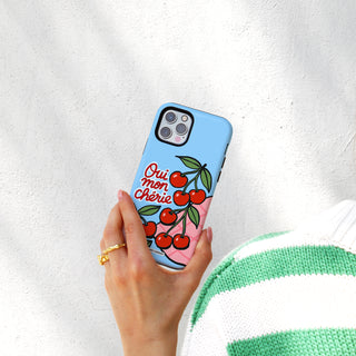 Oui Mon Cherie Blue Phone Case