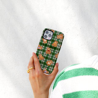 Evergreen Tartan Teddies Phone Case