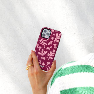 Burgundy Florals Phone Case