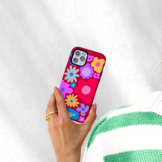 Abstract Bloom - Burgundy Phone Case