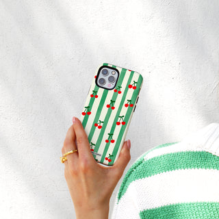 Cherry Stripe Phone Case