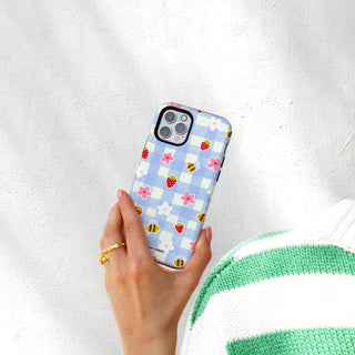 Minimal Summer Vibes Gingham Phone Case