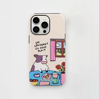 Un Croissant Sil Vois Plait' Cow Phone Case
