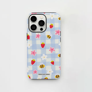 Minimal Summer Vibes Gingham Phone Case