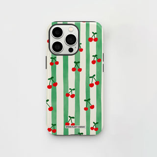 Cherry Stripe Phone Case