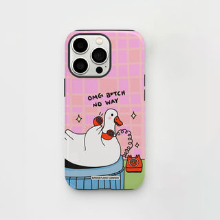 Omg B*tch No Way Goose Phone Case