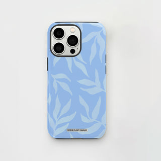 Blue Leaves Abstract Phone Case
