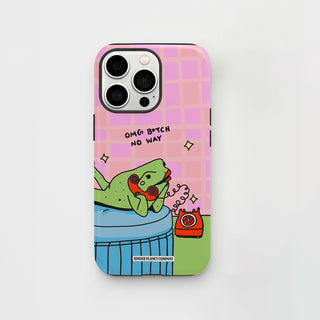 Omg B*tch No Way Frog Phone Case