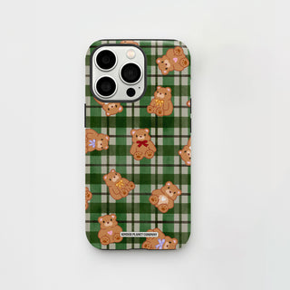Evergreen Tartan Teddies Phone Case
