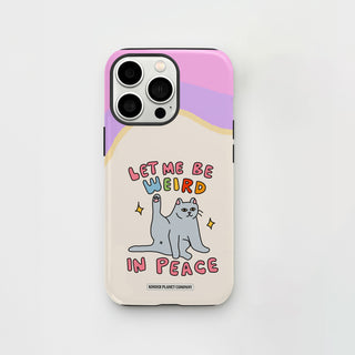 Weird in Peace Cat Phone Case