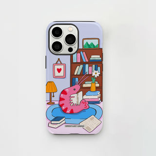 Cosy Book Nook Shrimp Phone Case