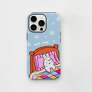 Nap Time Light Blue Bunny Phone Case