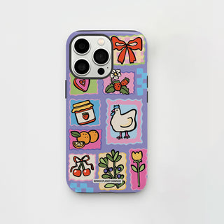 Picnic Stamps Chicken Phone Case