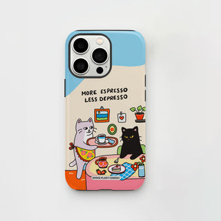 More Espresso Less Depresso Cat Phone Case