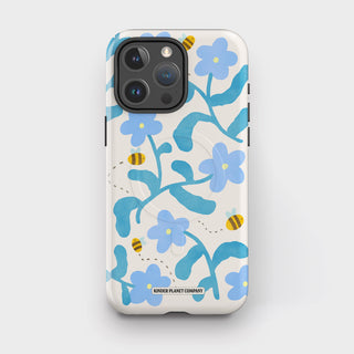 Abstract Blue Flowers Tough Magsafe Phone Case