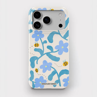 Abstract Blue Flowers Snap Phone Case