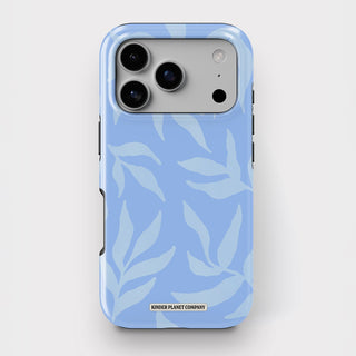 Blue Leaves Abstract Tough Phone Case