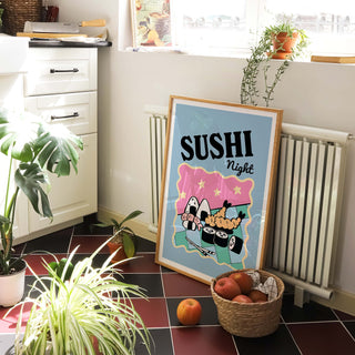 'Sushi Night' Blue Print