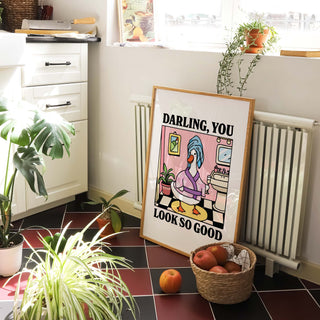 Darling you Look so Good Goose Pink Print