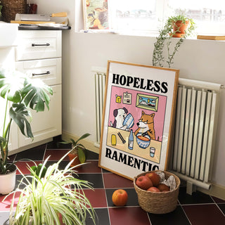 'Hopelessly Ramentic' Pink Dog Print