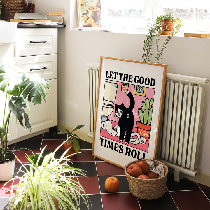 'Let the good times roll' Cat Print