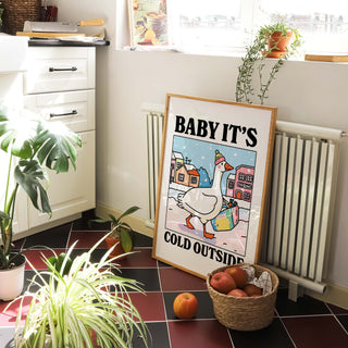 Baby It's Cold Outside Goose Print