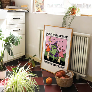 Untired and Very Happy Frog Print