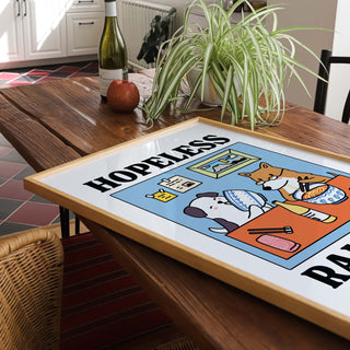 'Hopelessly Ramentic' Blue Dog Print