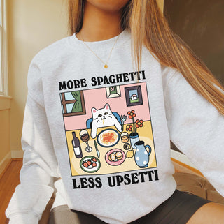 'Spaghetti Upsetti' Cat Sweatshirt