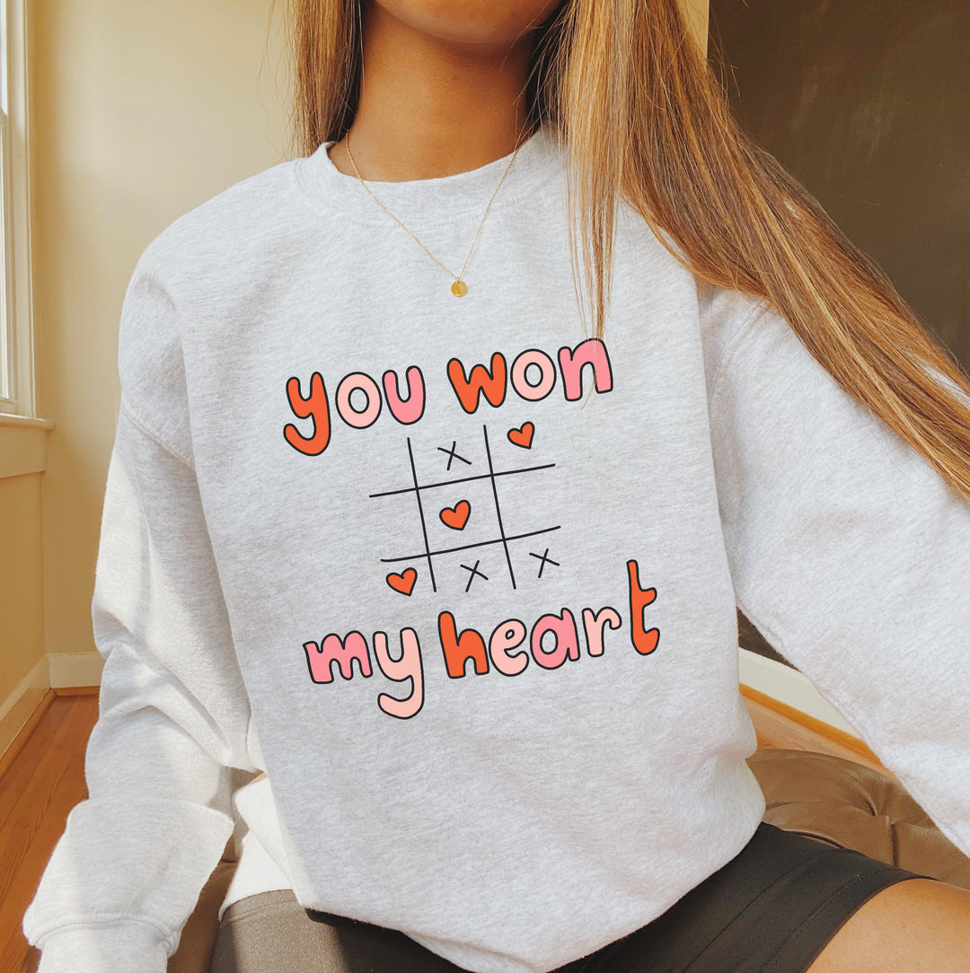 'You won my heart' Valentines Sweatshirt