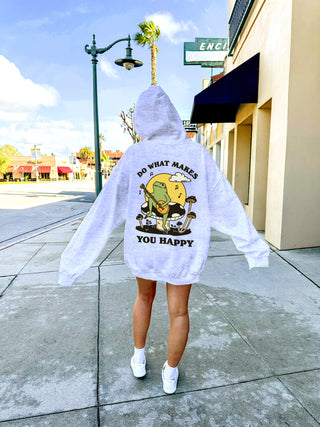 'What makes you happy' Frog Hoodie